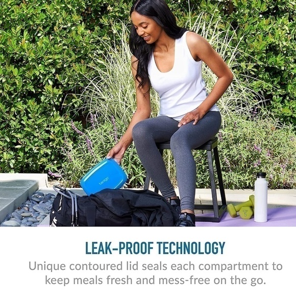 Bentgo 4 Compartment Lunch Box Portion Kids Teens Adults Blue - Picture 6 of 15